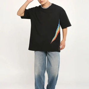 Camiseta informal de algodón de verano, camiseta estampada para hombre, ropa de calle, camisetas gráficas personalizadas, camiseta suave de cuello redondo, camiseta ajustada - Product Image 5