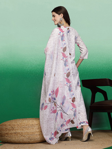 Conjuntos de Kurti y Palazzo para Mujer, Rama Kurtis, Algodón Puro, Bordado Étnico, Corte Recto, Ajuste Regular, Última Moda de Verano, Casual de Oficina - Product Image 2