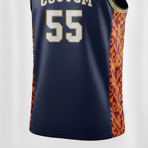 Maillot de basketball personnalisé unisexe, vêtements d'équipe personnalisés, 100% coton, léger, respirant, en maille, sans manches, court - Product Image 3
