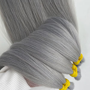 Extensiones de cabello a granel rubio ceniza colores 28 pulgadas 100% cabello virgen vietnamita de alta calidad - Product Image 1