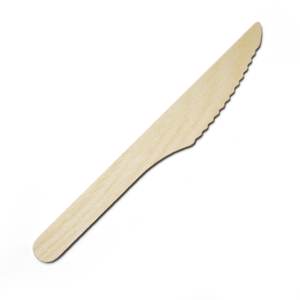Cuchillo de Madera Desechable de 165 mm, Certificado FSC, Empaque Personalizado - Product Image 2