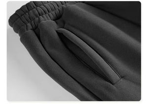 กางเกงวอร์มขาบานเอวสูงของผู้ชายกางเกงลำลองผ้าฟลีซโอเวอร์ไซส์ผ้าคอตตอนทรงหลวมปรับแต่งโลโก้ได้ตาม3D - Product Image 2