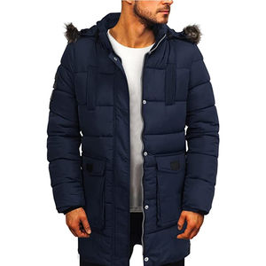 Chaqueta Parka de Invierno para Hombre 2025, Color Sólido, Cortavientos, con Cremallera, Informal, Impermeable y Rellena de Algodón, Precio Económico - Product Image 2