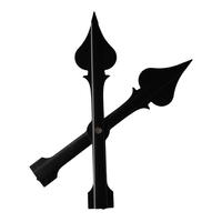 Aiguilles d'horloge de haute qualité personnalisables en aluminium noir antique en forme de flèche, modèle LAN50, compatibles Ecat Srl RIC05-10, mouvement SEC05