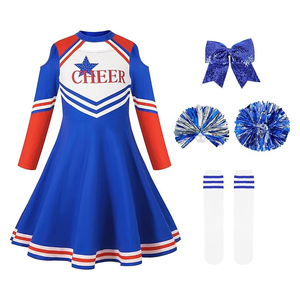 ชุดเชียร์ลีดเดอร์สแปนเด็กซ์พลอยเทียมชุดเชียร์ลีดเดอร์ปรับแต่งได้ชุดเชียร์ลีดเดอร์ทีมสแปนเด็กซ์ - Product Image 1