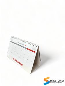 Calendario de escritorio de tapa dura personalizado al por mayor 2024 creativo nuevo diseño ilustración simple cartón corrugado de escritorio - Product Image 5