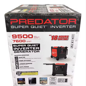 Nouveau générateur portable à onduleur Predator 9500 Watt SUPER SILENCIEUX avec garantie de 3 ans et son surround - Product Image 1