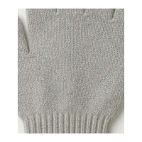 Gants en tricot poly-coton gris clair durables