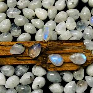 Lote de 10 piedras preciosas de cabujón llamativo azul de labradorita natural, piedras sueltas de forma mixta para la fabricación de joyas - Product Image 4