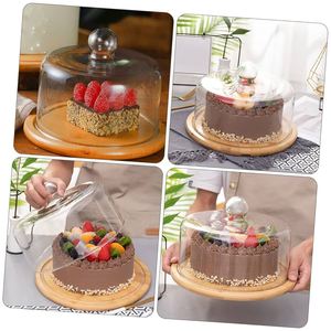 Elegante Soporte de Madera para Pasteles y Postres con Tapa de Vidrio para Fiestas y Servir Comida, Soporte de Pastel de Lujo Hecho a Mano - Product Image 3