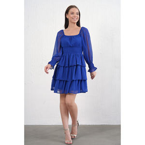 Minivestido de manga larga con hombros descubiertos - Product Image 4