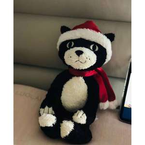 Peluche MaoYi Jelly Cats Grande Noire de Noël en Peluche Courte Ultra-Douce Unisexe Tous Âges Rembourrage Coton PP 10 cm de Hauteur ODM - Product Image 3
