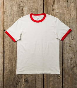 Custom <b>Blank</b> T Shirt for Men Cotton Polyester Heavy <b>Weight</b> Ringer T-shirt Ringer Sleeve Round Neck Casual Wear Color Block - Product Image 2