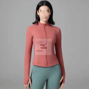 Chaqueta de manga larga con cremallera Chaquetas deportivas de Yoga de alta calidad para mujer - Product Image 3