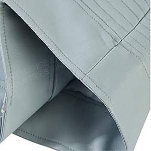 Veste en cuir de haute qualité pour femme avec col montant Logo personnalisé Saison d'hiver Toile faite à la main au Pakistan - Product Image 3