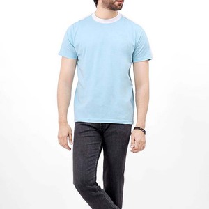 Camiseta con estampado de transferencia de calor con logotipo personalizado OEM 100% algodón para hombre, camiseta informal de verano ecológica de secado rápido con cuello abierto privado - Product Image 1