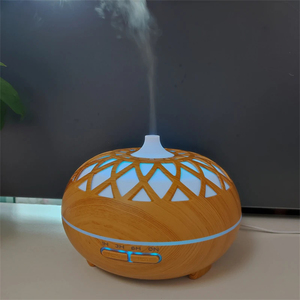 Wholesale 500ml Wood Grain Essential Oil <b>Diffuser</b> Ultrasonic Aromatherapy Humidifier with 7 Color <b>LED</b> - Product Image 2