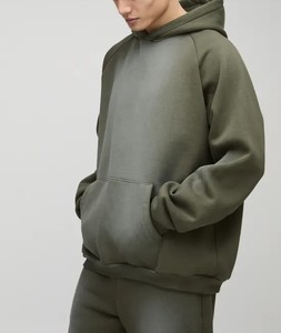 Venta al por mayor Athleisure Set Acid Washed Pullover Hoodie con bolsillo de canguro Streetwear Chándal Activewear para hombres Jogger Set - Product Image 5