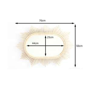 กระจกติดผนังทรงรีของตกแต่งบ้านที่แขวนผนังตกแต่งบ้านอุปกรณ์ตกแต่งบ้านที่สวยงามมากขายส่ง - Product Image 3
