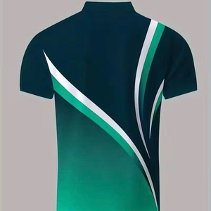 Polo de golf dégradé Coupe athlétique Tissu respirant à séchage rapide Style sportif moderne Pour l'entraînement, le jeu sur parcours et le port quotidien - Product Image 2
