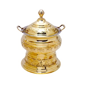 Unique Style Hot Selling Classic Style Handmade Design Rounded Shape <b>Buffet</b> <b>Food</b> <b>Warmer</b> Chafing Dish With Gold Plated Finished - Product Image 6