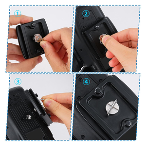 Jintai 1/4 pouces D anneau caméra vis plaque de dégagement rapide en acier inoxydable trépied support caché espion DSLR photographie accessoire boulon - Product Image 5