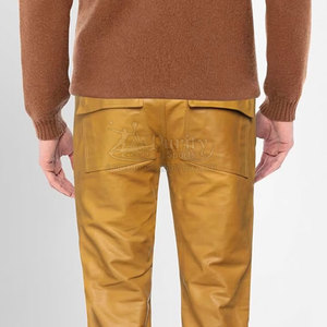 Pantalons pour hommes sur mesure Pantalons en cuir pour hommes de haute qualité Pantalons en cuir d'hiver au meilleur prix - Product Image 5