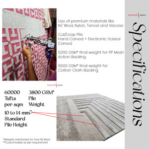 Tapis tufté en coton laine fait à la main de luxe Artisan brodé salon tapis haut en vrac-dernière arrivée du fournisseur d'usine - Product Image 3