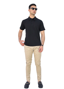 Polo informal de manga corta para hombre, moda de verano, mezcla de algodón, transpirable, ligero, elegante, diseño clásico de bloques de Color - Product Image 2