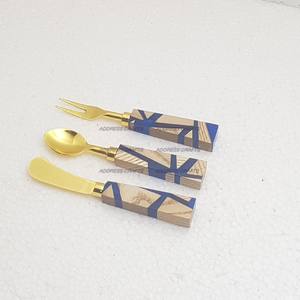 Design fantaisie couverts en acier inoxydable ensemble de couverts poignée en résine maison et ustensiles de cuisine utiliser nouveau design ensemble de cuisine au meilleur prix - Product Image 5