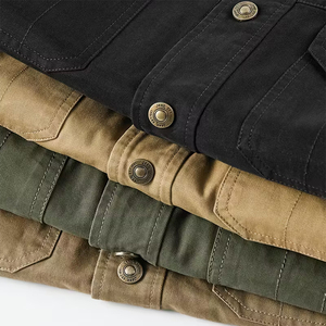 เสื้อแจ็คเก็ตผ้าแคนวาสคุณภาพสูงสำหรับผู้ชาย สีน้ำตาล ทรงเข้ารูป สไตล์สตรีทแวร์ สำหรับฤดูหนาว มีโลโก้ด้านหน้า ระบายอากาศได้ดี ผลิตจากโพลีเอสเตอร์/ไนลอน - Product Image 6