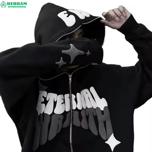 เสื้อฮู้ดซิปเต็มตัวผู้ชาย ดีไซน์ใหม่ทันสมัย ระบายอากาศได้ดี แห้งเร็ว สำหรับฤดูหนาว แบบยูนิเซ็กซ์ รับผลิตตามสั่ง ขายส่ง - Product Image 1