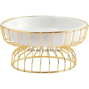 Cesta de fruta decorativa para mesa de acero inoxidable y cristal, forma y tamaño personalizados, cesta de decoración para el hogar - Product Image 5