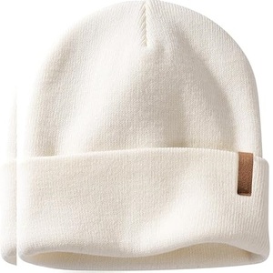 Gorros de Lana Ajustables con Diseño de Calaveras, Color Blanco, para Clima Frío, Pesca, Senderismo, Gorros de Acrílico Elásticos y Acanalados para Hombre - Product Image 1
