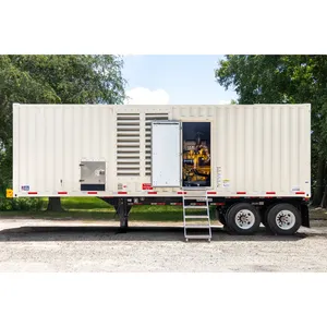 Groupe électrogène diesel industriel triphasé d'occasion de 800 kW, sortie 480 V, sur remorque, pour alimentation de secours commerciale - Product Image 3
