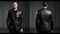 Blouson en cuir pour homme, hiver, double face, col montant, imperméable, respirant, séchage rapide, haute qualité, personnalisable, doublure polaire avant