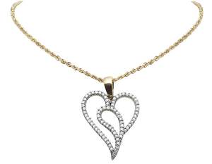 Colección de colgantes de Plata de Ley 925 en forma de corazón VVS Moissanite Diamond Iced Out para mujer - Product Image 1