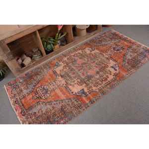 Vintage 3.3 X 7.3ft Tapis Turc Classique Orange Beige Patchwork Laine Tapis pour Salon Décorations 4m Largeur Latex 9x12 - Product Image 5