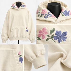 Sudadera con Capucha de Felpa 100% Algodón para Mujer, Bordado Personalizado, Estilo Urbano, Fabricante OEM de Marca Privada - Product Image 6
