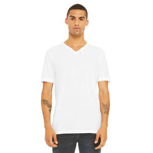 Camiseta de Manga Corta para Hombre, Cuello en V, Algodón Pima, Jersey Triblend - Product Image 1