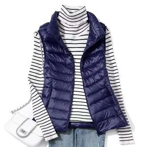 2024 New Women Sleeveless Puffer Jacket Spring Winter Female 90% <b>White</b> Duck Down Coat Ultra Lightweight Packable Warm Down <b>Vest</b> - Product Image 3