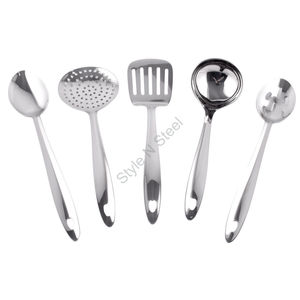 Precio al por mayor herramientas de cocina de acero inoxidable de primera calidad juego de 5 piezas con un diseño clásico - Product Image 1