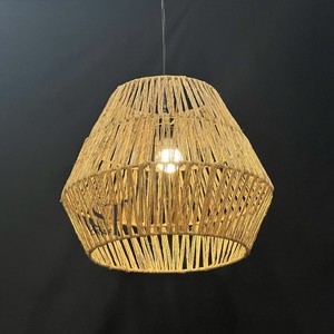 Rustic Round Rattan Lampshade Pendant <b>Light</b> <b>Cover</b> Livingroom, Bedroom Home Decor Vintage Lamp Shade Chandelier Made in Vietnam - Product Image 3
