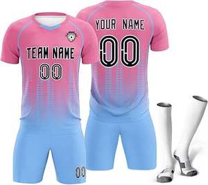 ชุดฟุตบอลแบบยูนิเซ็กซ์สำหรับฤดูร้อน เสื้อตาข่ายน้ำหนักเบาใส่สบาย กางเกงขาสั้น ปรับแต่งชื่อ/หมายเลขทีมได้ แห้งเร็ว โลโก้ด้านหน้าแบบ 3 มิติ - Product Image 5