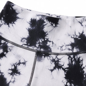 <b>Tie</b> Dye Yoga <b>Set</b> High Waist Leggings Racerback Crop Top Full Length Activewear Two Piece Seamless Spandex Polyester - Product Image 6