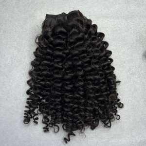 Cheveux 100% humains non traités Eurosian Curl Bundles Extensions de cheveux humains Super Double Drawn Hair - Product Image 2