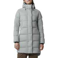 Jaket Puffer Wanita Model Baru 2026, Panjang Sedang, Berbahan Katun, Berkerudung, Jaket Puffer Wanita Musim Dingin Panjang