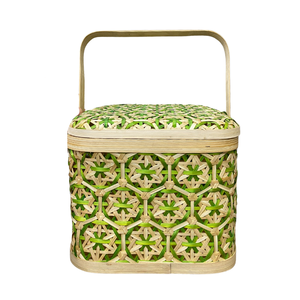 Natural Handmade <b>BAMBOO</b> STORAGE <b>BASKETS</b> Fruit Storage <b>Basket</b> Vietnamese Craftsmanship for All-Purpose in Home and Office - Product Image 1