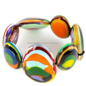 Branded Customized Top Quality Handcrafted Customized Color <b>Resin</b> Fashion Jewelry Strand Bracelet for Women From India. - Product Image 3