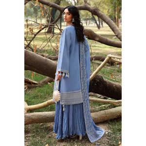 Conjunto de Traje de Seda Cruda Bordado de 3 Piezas para Mujer con Dupatta de Chifón Bordado LE-62003 - Product Image 4